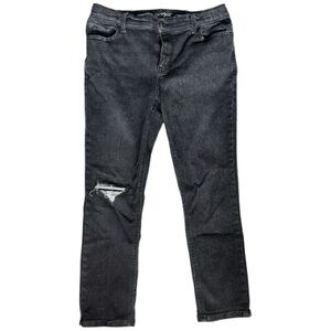 Cat & Jack Black Tapered stretch distressed boys Jeans 14